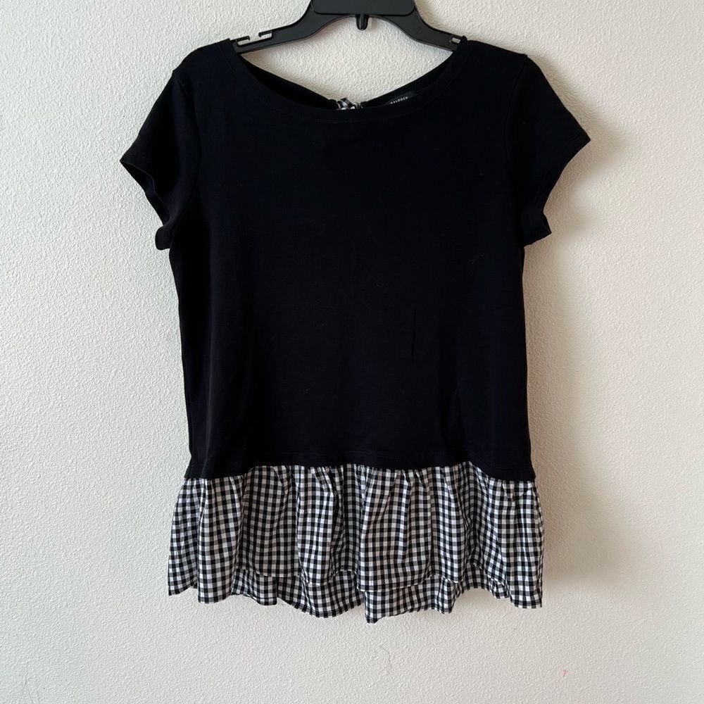 Halogen Women Black/ Plaid Shirtsizem